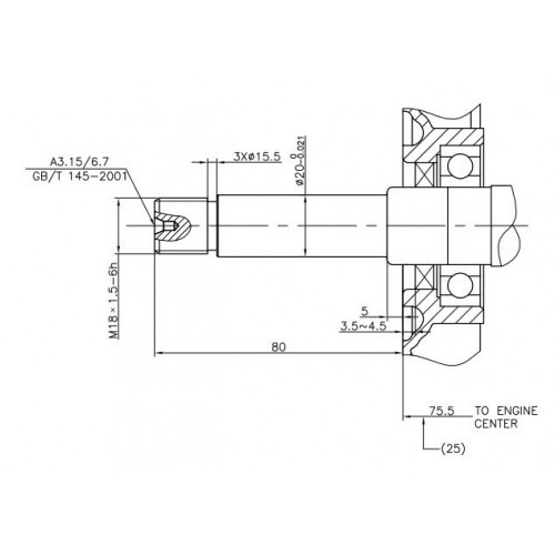 Двигатель бензиновый Loncin G200F (D тип)